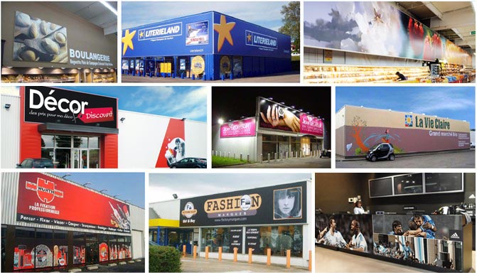 exemple d'affichage publicitaire grand format
