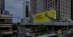 publicité sur façade toile tendue Gecina