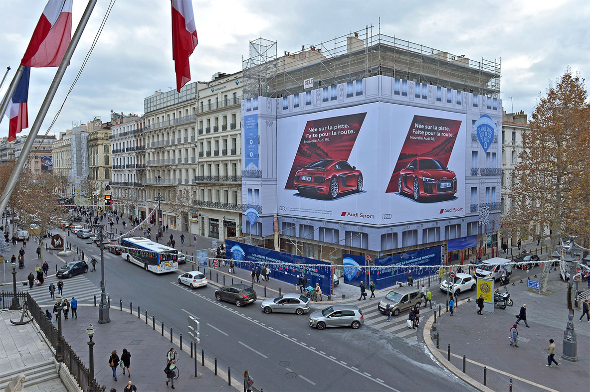 toile-pvc-audi-sport-cannebiere-marseille