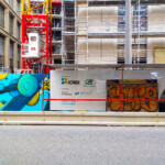 Transformer une palissade de chantier en média : ICADE à Lyon