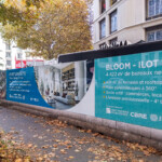 Transformer une palissade de chantier en média : ICADE à Lyon