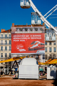 Affichage grand format Bellecour, campagne Trenitalia à Bellecour