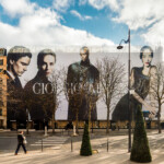 Enveloppe de chantier Avenue Montaigne pour Giorgio Armani, façade intégrée et premium par LightAir