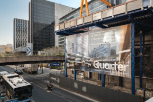 Bâche grand format – intégration urbaine Paris Bercy